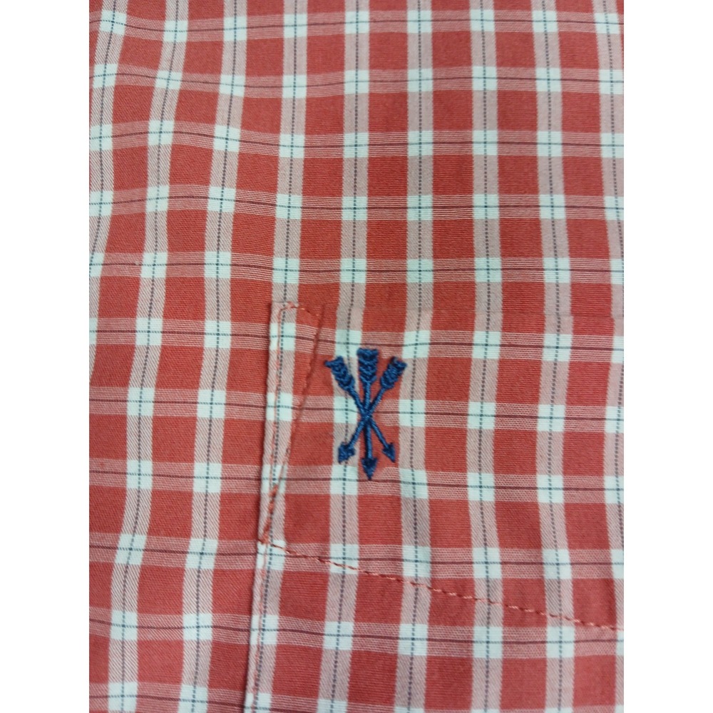 Arrow USA 1851 Mens 4XL Red White Gingham Check Long Sleeve Button Down Shirt - Picture 4 of 10
